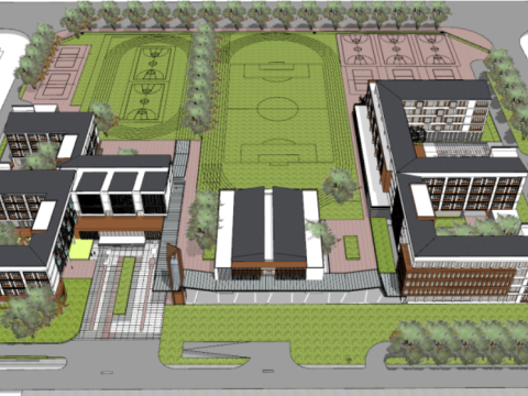 Primary and junior high school bidding plan Modelo 3D
