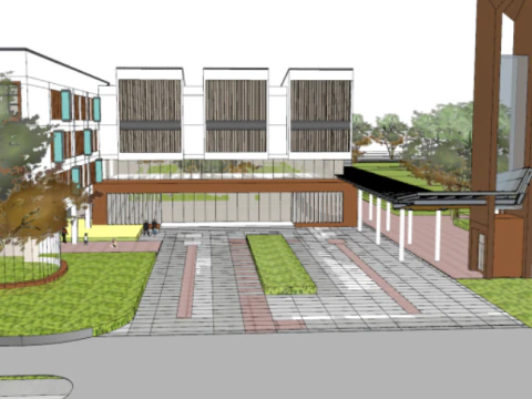 Primary and junior high school bidding plan 3D Model