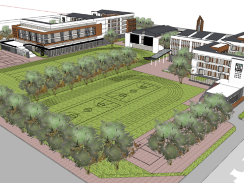 Primary and junior high school bidding plan 3D Model