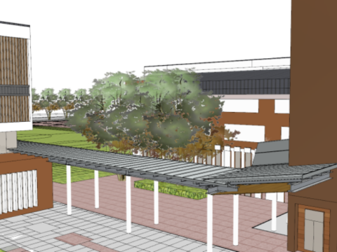 Primary and junior high school bidding plan 3D Model