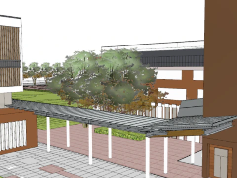 Primary and junior high school bidding plan 3D Model