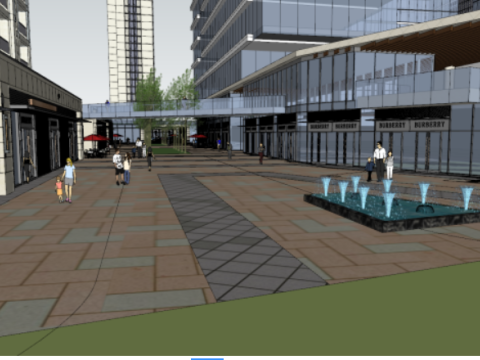 Modern complexresidential building SU model 3D Model