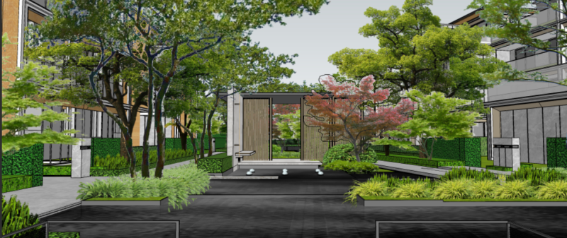 Modern Light Luxury Elegant Enjoyment Landscape Area Su Exquisite Model 3D 模型 .c4d .max .obj .3ds .fbx .stl .blend 