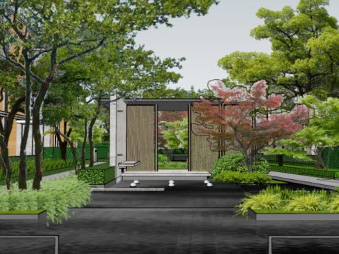 Modern Light Luxury Elegant Enjoyment Landscape Area Su Exquisite Model 3D Model