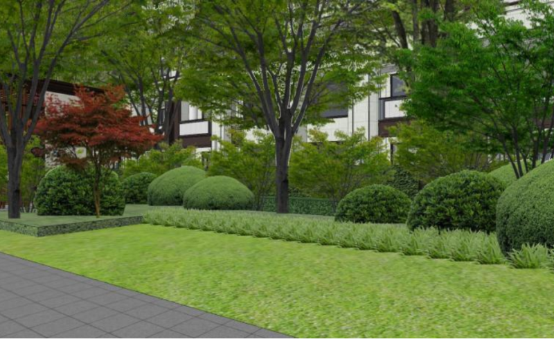Landscape Design of Modern Style Residential Areas Modello 3D .c4d .max .obj .3ds .fbx .stl .blend 