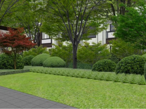 Landscape Design of Modern Style Residential Areas 3D Model