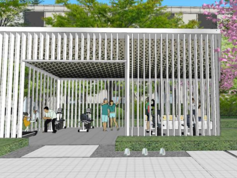 Landscape Design of Modern Style Residential Areas Modello 3D