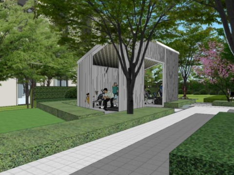 Landscape Design of Modern Style Residential Areas Modello 3D