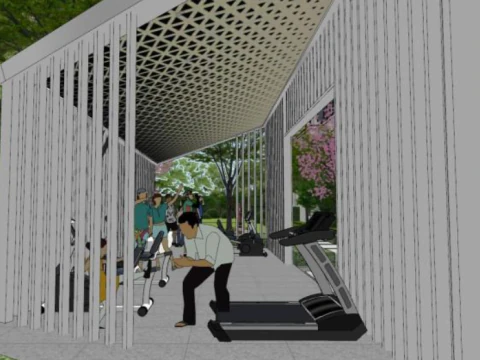Landscape Design of Modern Style Residential Areas 3D Model