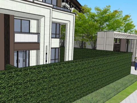 Landscape Design of Modern Style Residential Areas 3D Model