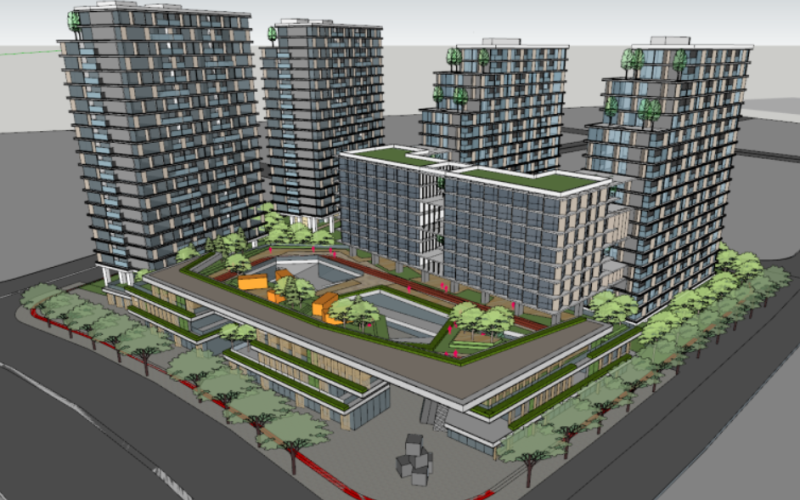 Modern rental housingcommercial bidding building SU model 3D Modell .c4d .max .obj .3ds .fbx .stl .blend