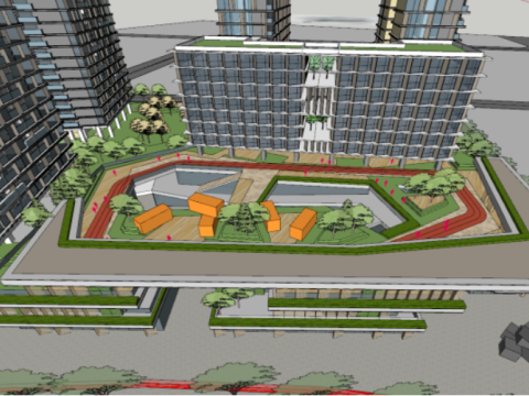 Modern rental housingcommercial bidding building SU model 3D Modell