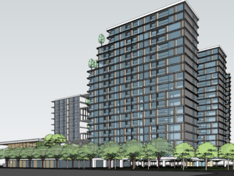 Modern rental housingcommercial bidding building SU model 3D Modell