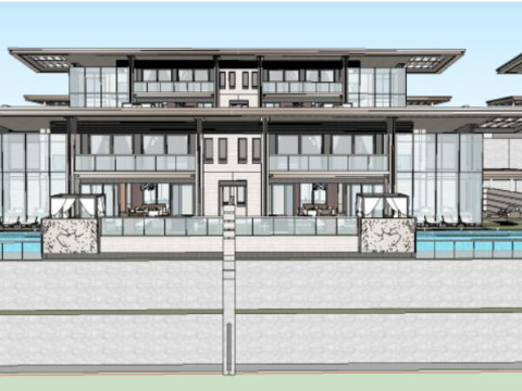 SU model for modern western-style houses high-rise buildings and row houses 3D Модель