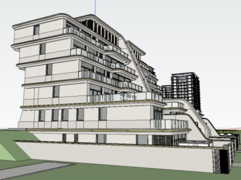SU model for modern western-style houses high-rise buildings and row houses 3D Модель