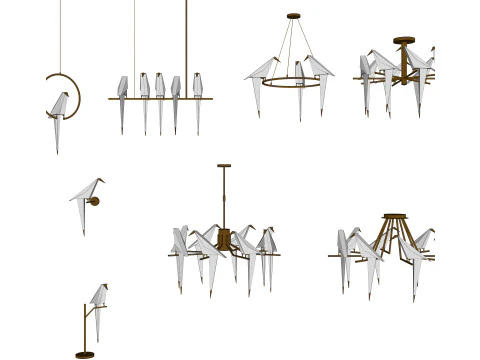 Chandelier combination 3D Model
