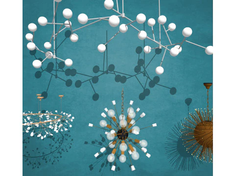 Chandelier combination 3D Model