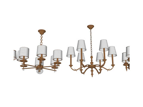 Chandelier combination 3D Model