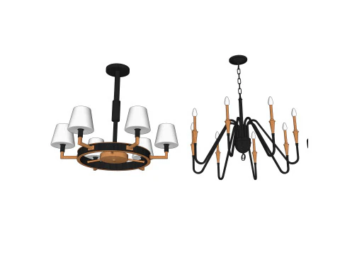 Chandelier combination 3D Model