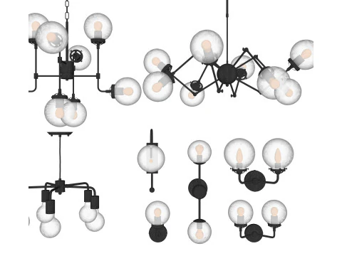 Chandelier combination 3D Model