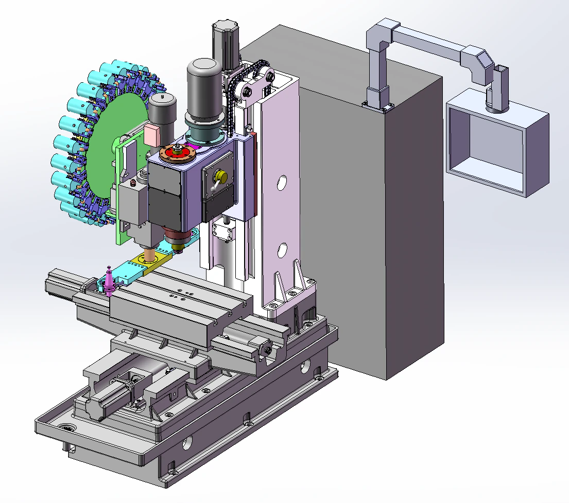 XH5632 machine tool sw18 editable 3D Model .c4d .max .obj .3ds .fbx .stl .blend