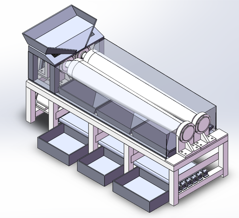 Sweet potato sorting equipment sw20 editable Model 3D .c4d .max .obj .3ds .fbx .stl .blend