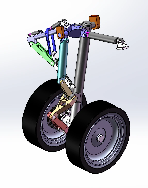 Aircraft landing gear design sw20 editableanimated simulation 3D Model .c4d .max .obj .3ds .fbx .stl .blend