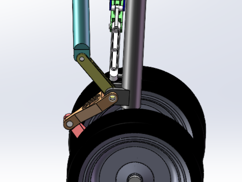 Aircraft landing gear design sw20 editableanimated simulation 3D Model
