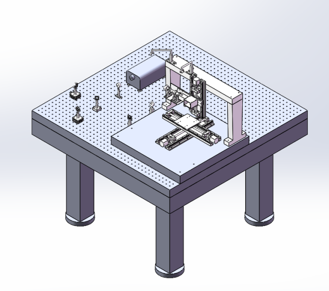 Optical experiment platform sw23 editable 3D Model .c4d .max .obj .3ds .fbx .stl .blend