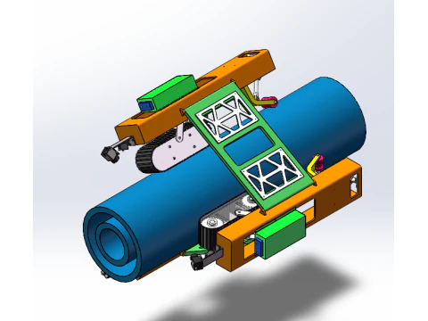 장대 등반 로봇 sw16은 편집 가능합니다. 3D 모델