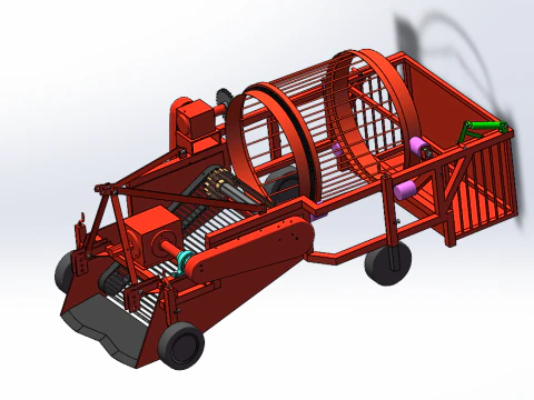 Projeto de máquina de reciclagem de filme residual Modelo 3D