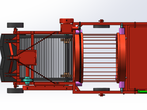 Design of residual film recycling machine Modèle 3D
