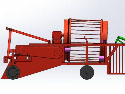 Design of residual film recycling machine Modèle 3D