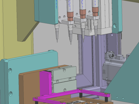 Six-station glue dispensing equipment sw18 3D Modell
