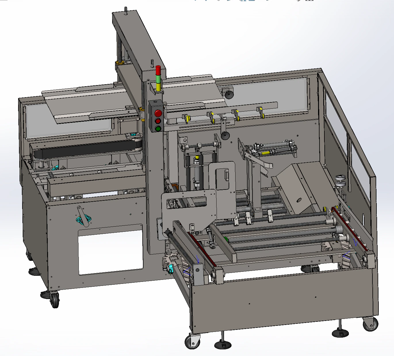 High speed unboxing machine sw18 editable 3D Model .c4d .max .obj .3ds .fbx .stl .blend 
