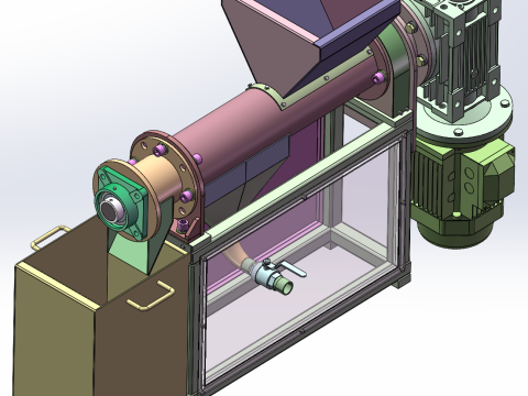 Screw oil press sw21 editable 3D मॉडल