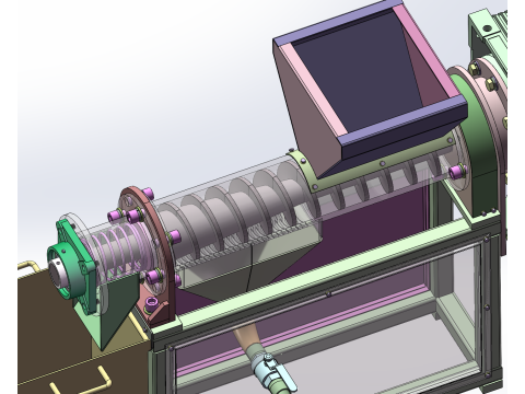 Screw oil press sw21 editable 3D मॉडल
