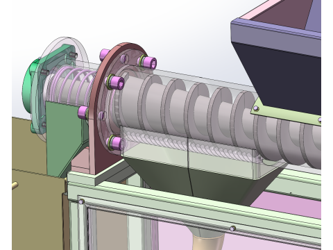 Screw oil press sw21 editable 3D मॉडल