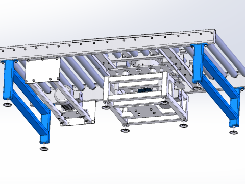 Jacking rotary drum line sw22 editable Model 3D