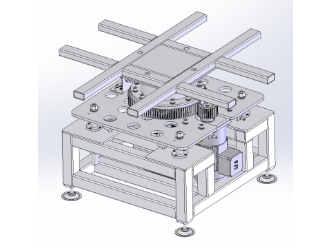 Jacking rotary drum line sw22 editable Model 3D