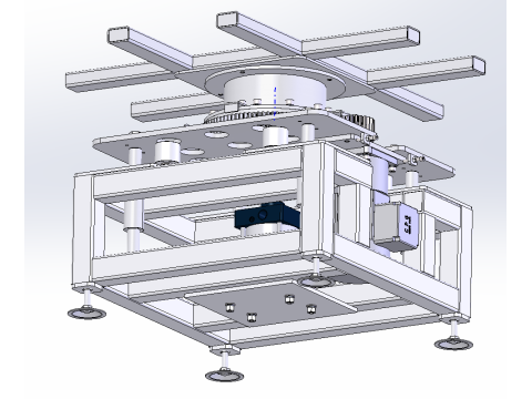 Jacking rotary drum line sw22 editable Model 3D