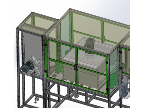 Wet spinning machine Model 3D