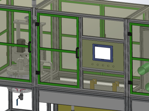 Wet spinning machine Model 3D