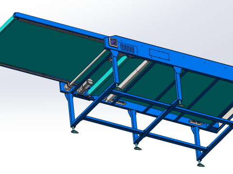 Two-section expansion machine rack and pinion version Modèle 3D