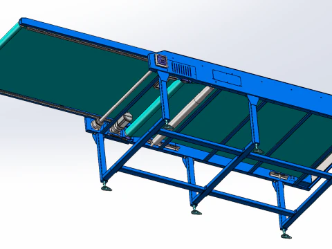 Two-section expansion machine rack and pinion version 3D Model