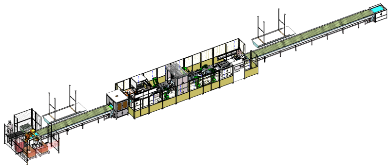 Pull riveting inspection and packaging integrated assembly line equipment 3D Model .c4d .max .obj .3ds .fbx .stl .blend 