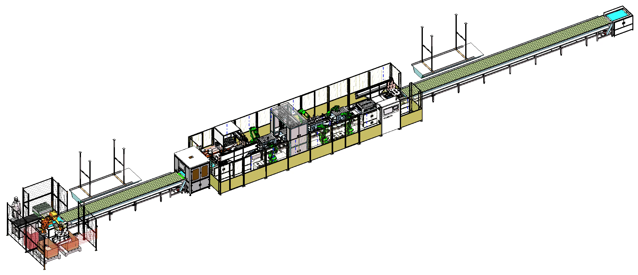 Pull riveting inspection and packaging integrated assembly line equipment 3D Model .c4d .max .obj .3ds .fbx .stl .blend 