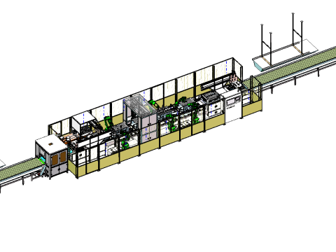 Pull riveting inspection and packaging integrated assembly line equipment 3D 모델