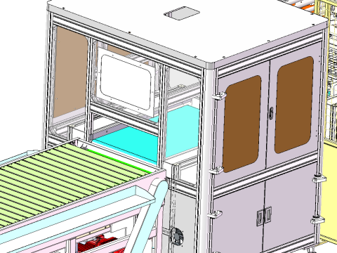 Pull riveting inspection and packaging integrated assembly line equipment 3D Model