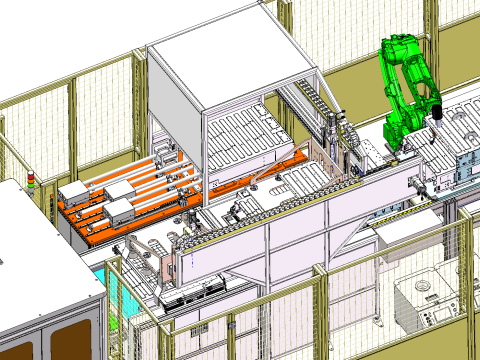 Pull riveting inspection and packaging integrated assembly line equipment 3D Model